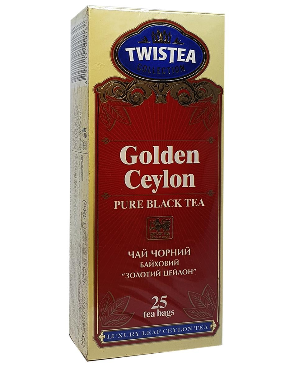 Чай черный в пакетиках Twistea Golden Ceylon 25 шт. х 1,7 г (52480)