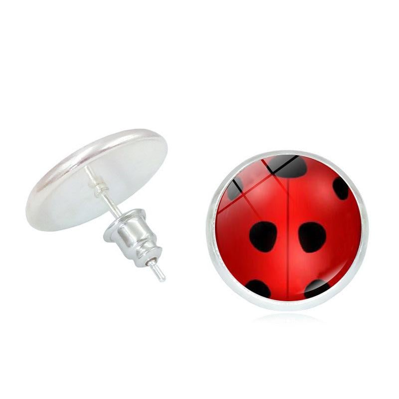 Сережки дитячі Божа корівка 15 мм Різнокольоровий (21998)