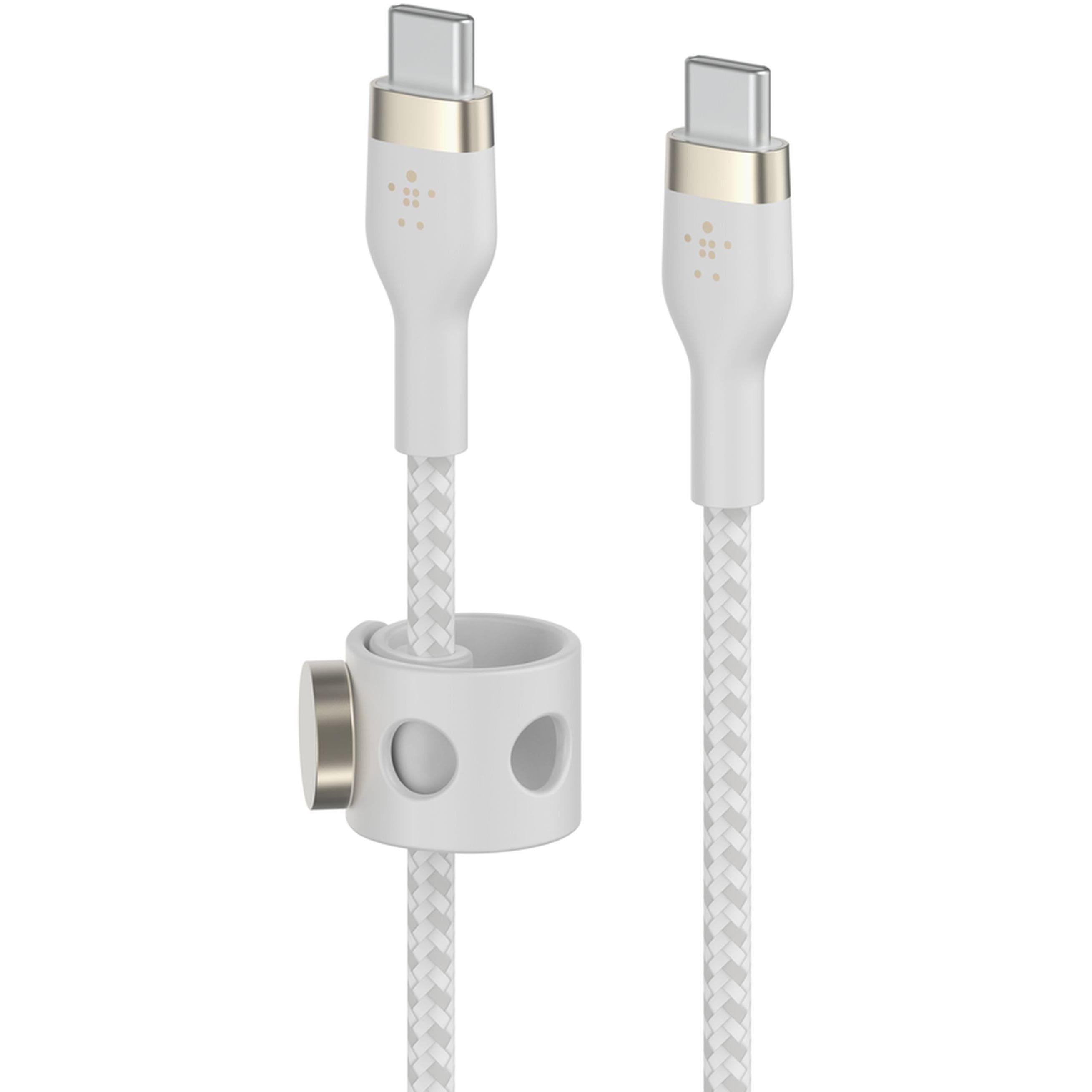 Кабель Belkin USB-C-USB-C в нейлоновому обплетенні 2 м Білий (616427) - фото 2 Кабель Belkin USB-C-USB-C в нейлоновому обплетенні 2 м Білий (616427) - фото 2