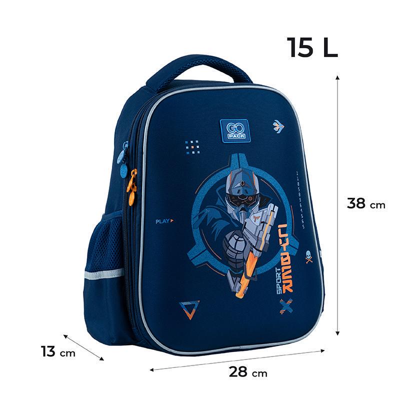 Рюкзак шкільний GoPack Education Cyber Game 38x28x13 см 15 л Синій (GO24-165M-8) - фото 8