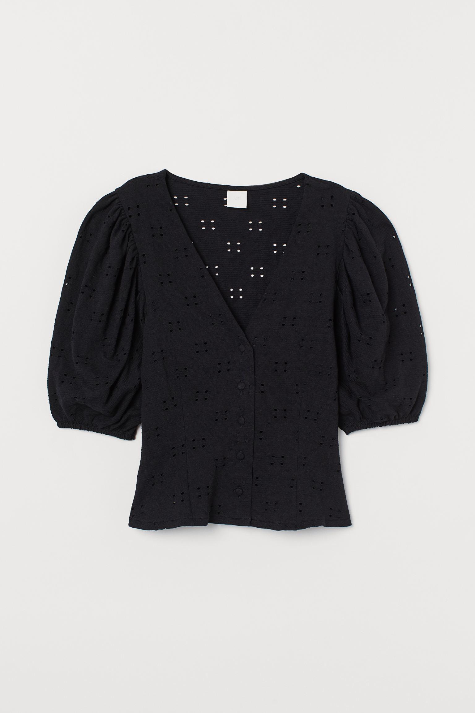 Блуза H&M XS Чорний (1048323621)