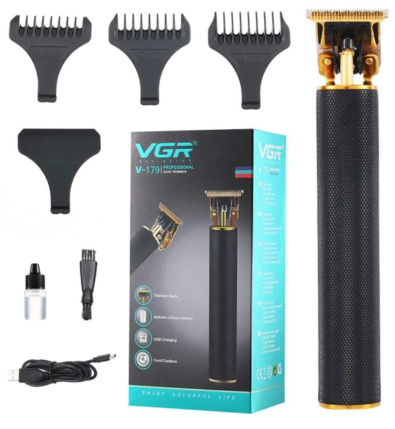 Трехмерный профессиональный Professional Hair Trimmer VGR с аккумулятором и сменными насадками (V-179)