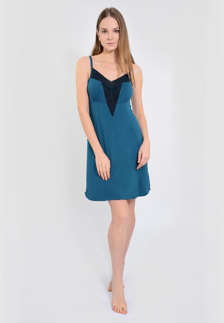 Женская ночная рубашка N.EL 932-92 S Бирюзовый - фото 2