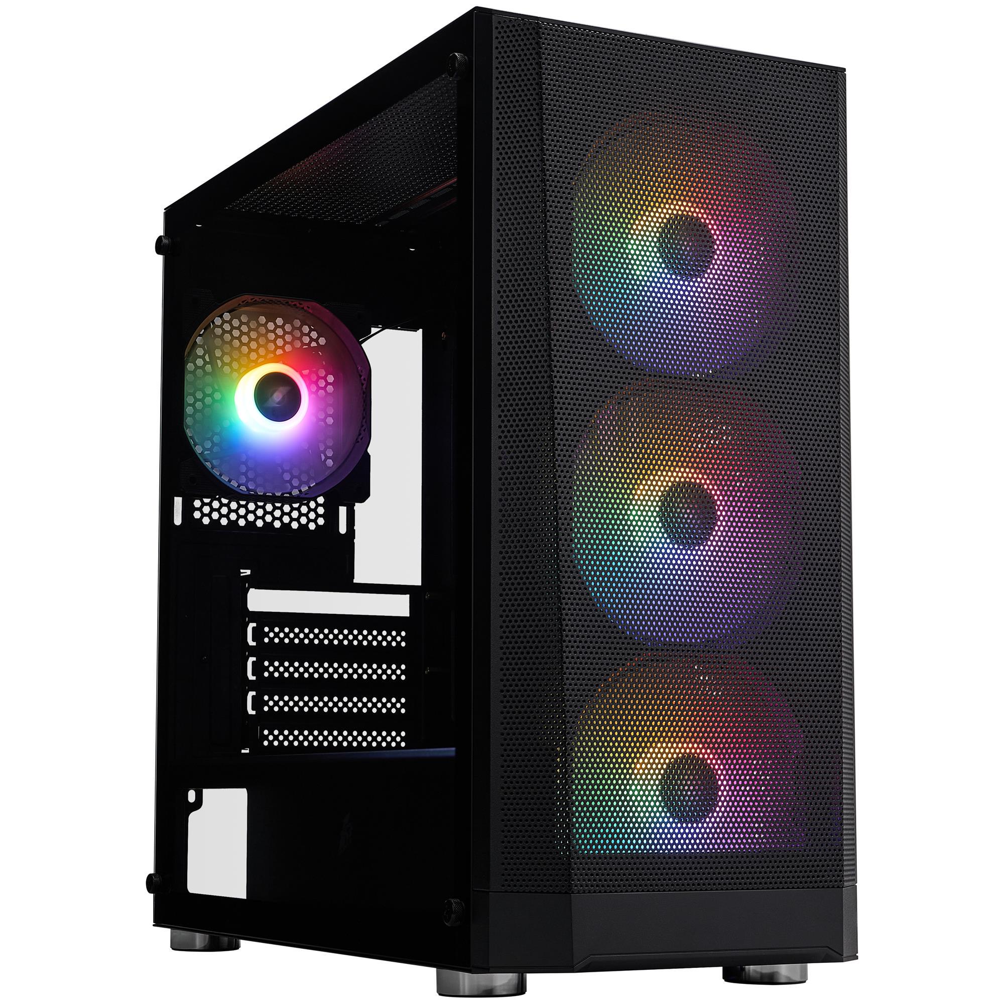 Корпус для ПК 1stPlayer FD5-M-BK-4F1 PSU Black