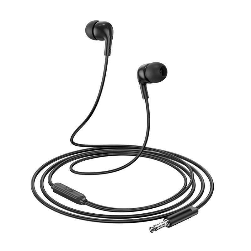 Наушники проводные Borofone Craft universal earphones with mic BM83 Black (574056)