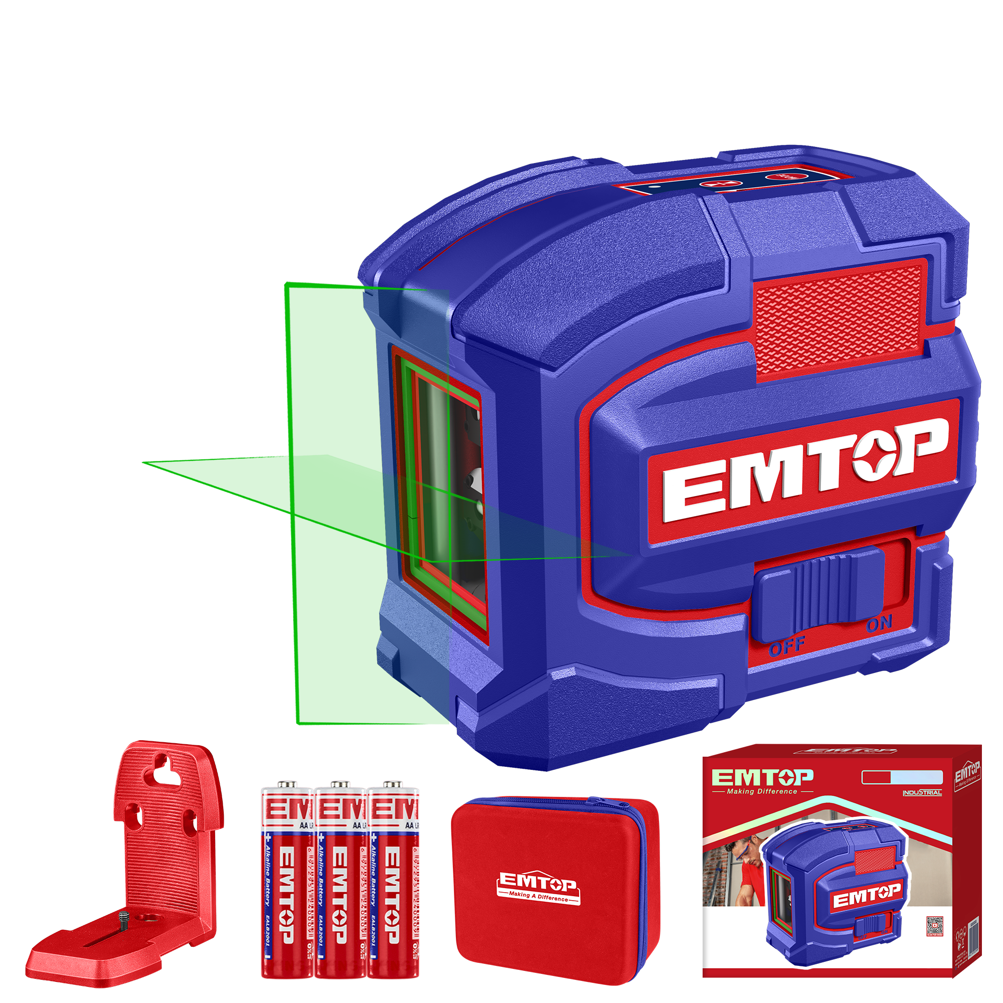 Лазерный нивелир аккумуляторный EMTOP ESLE21601