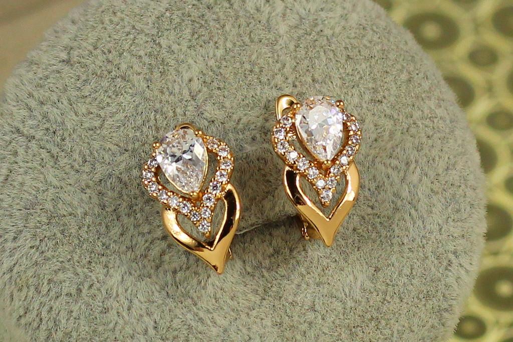 Серьги Xuping Jewelry Перина 1,6 см Золотистый (2425441203)
