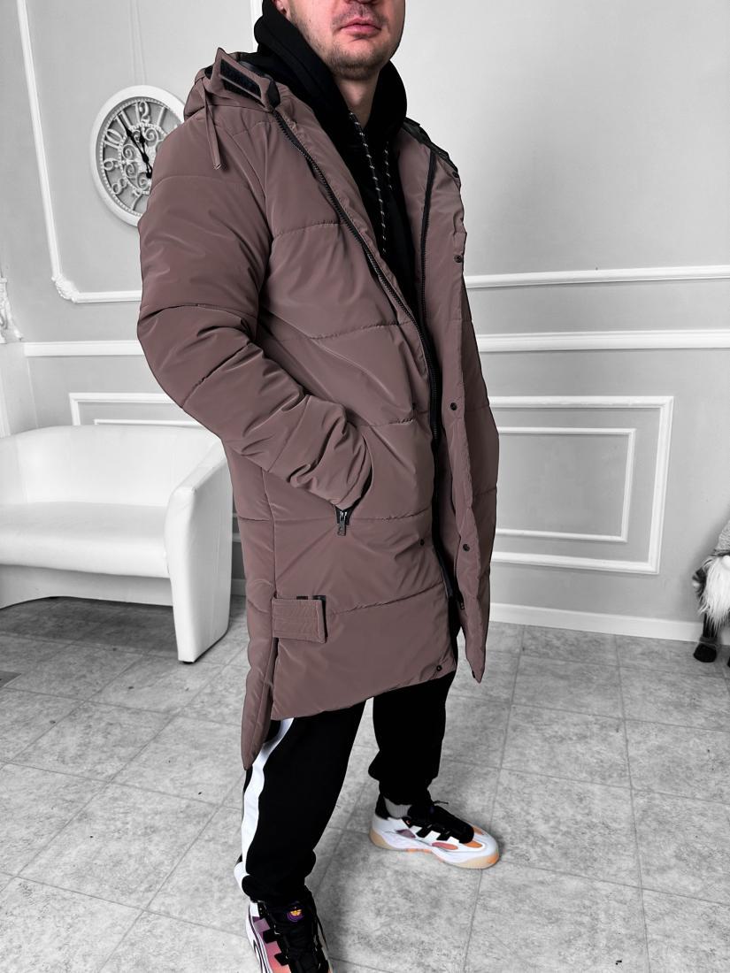 Парка чоловіча 7-485 S Коричневий - фото 2