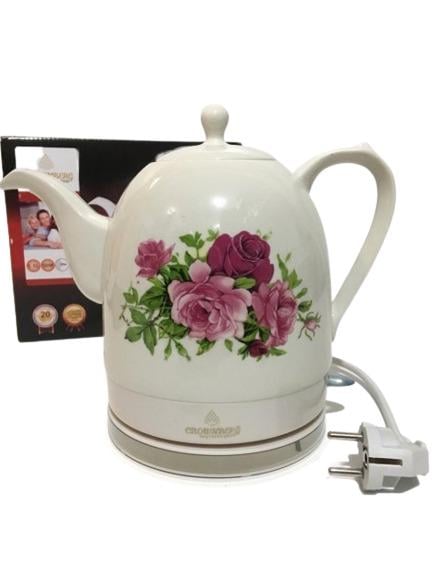 Чайник Crownberg CB-9112 Ceramic 1,5 л 1200 Вт Белый (CB-9112_445)