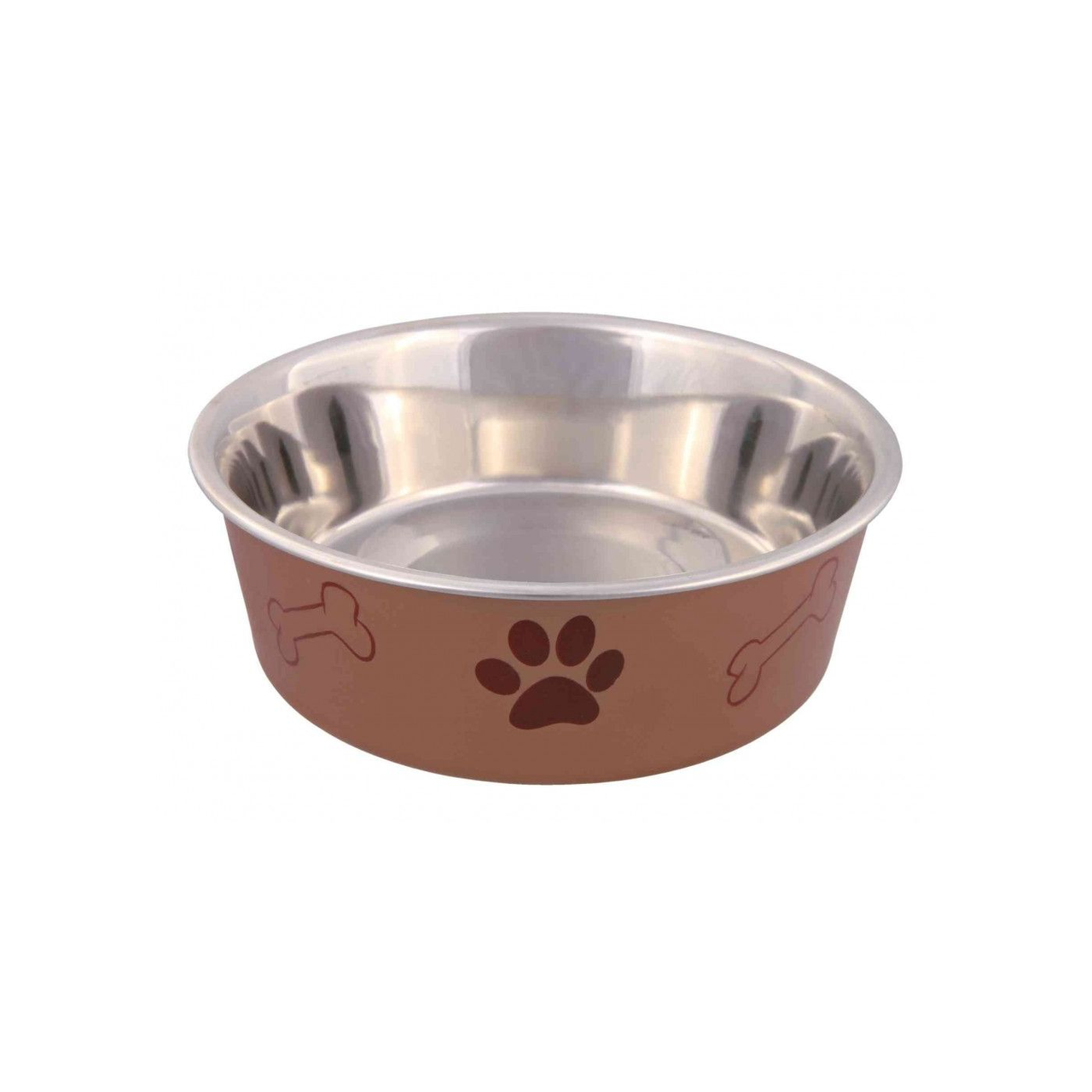 Миска Trixie для собак на резиновой основе металлическая с пластиковым покрытием 450 мл 14 см Оранжевый (4011905252421_2)