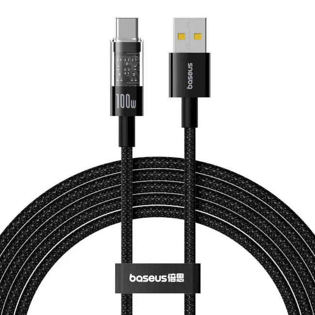 Кабель BASEUS Gem Fast-Charging Cable USB to Type-C P10373002111-01 100W 2 м Black