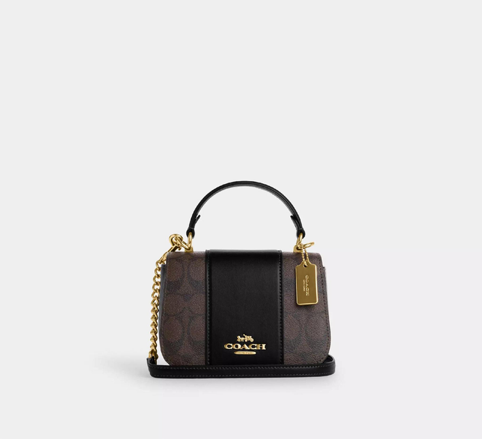Сумка женская Coach Lysa Top Handle In Signature Canvas Black