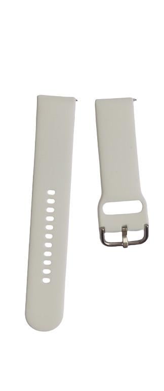 Ремешок для часов силиконовый 20х180 мм White (3193) - фото 1 Ремешок для часов силиконовый 20х180 мм White (3193) - фото 1