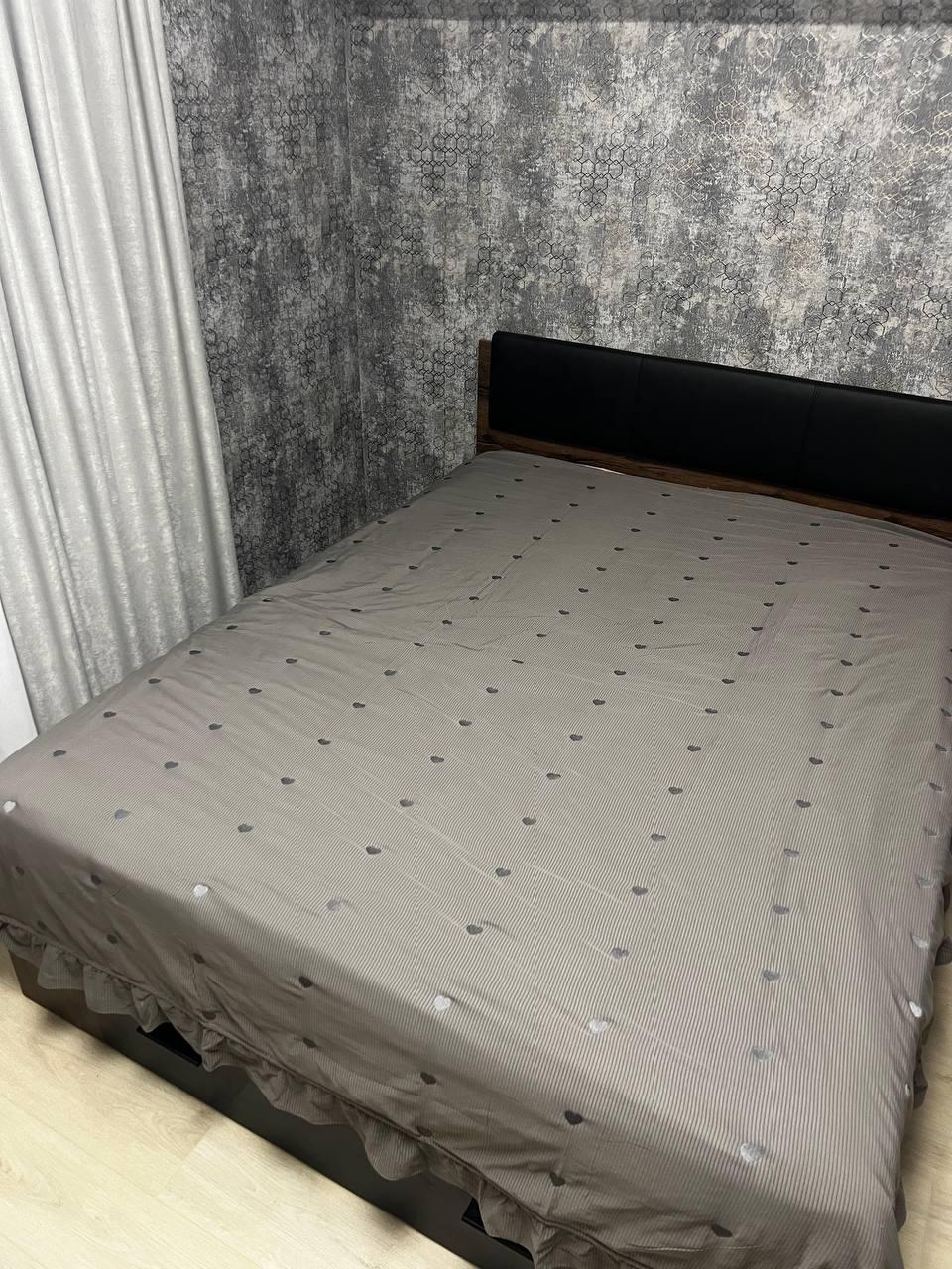 Покривало бавовняне на диван двоспальне 200х200 см Графітовий (П4К-rai-pokruvalo-001-04) - фото 6