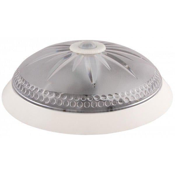 Настінно-стельовий світильник ERKA 1149 D з регульованим датчиком руху круглий прозорий 2xE27 IP20 Білий (27551560)