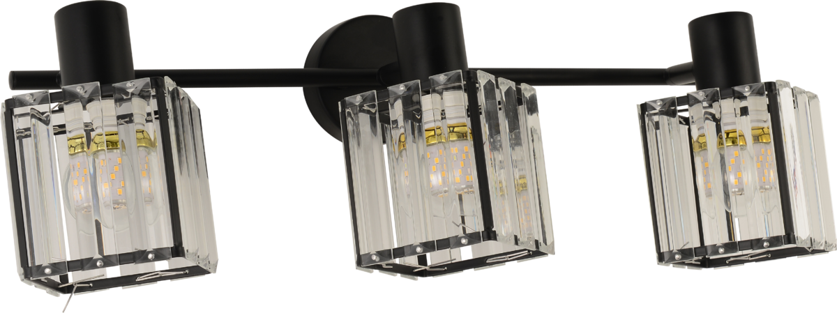 Светильник настенный Light House SRS-20758/3 прозрачный плафон Черный Светильник настенный Light House SRS-20758/3 прозрачный плафон Черный