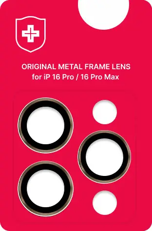 Захисне скло для камери NEU Chatel Metal Frame Lens Protector Glass for iPhone 16 Pro/16 Pro Max, Gold - фото 2