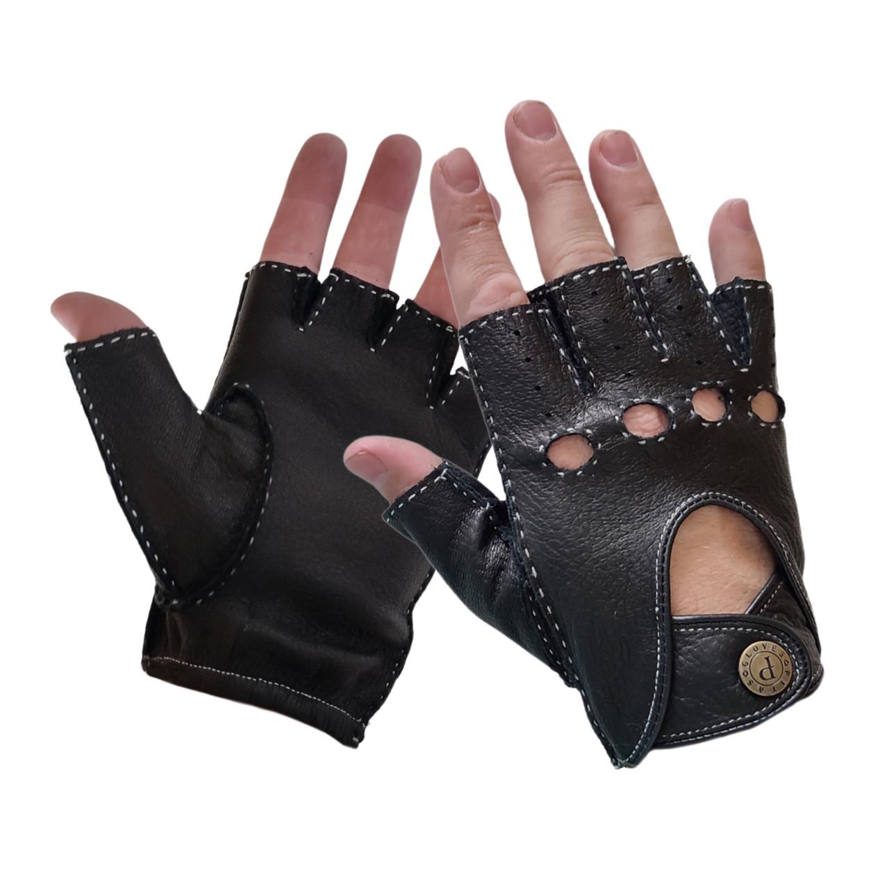 Перчатки беспалые мужские Pitas 5003 кожаные р. 11 Черный (30084629)