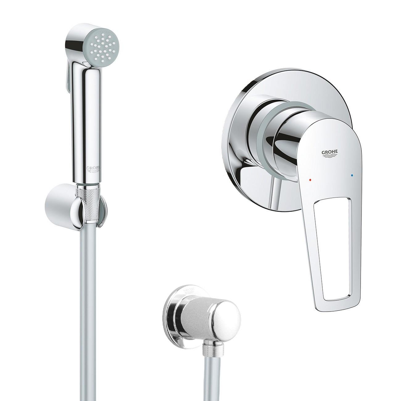 Змішувач для гігієнічного душу Grohe QuickFix BauLoop прихований UA202416QF Хром (160452)