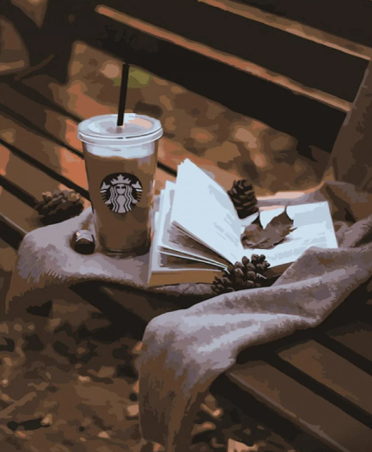 Картина по номерам Strateg Чтение с кофе 40x50 см (GS669)