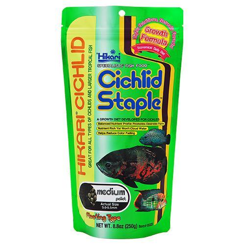 Корм основной сухой Hikari Cichlid Staple для больших цихлид 30+ см L гранулы 7,2-8,2 мм 250 г (03428)