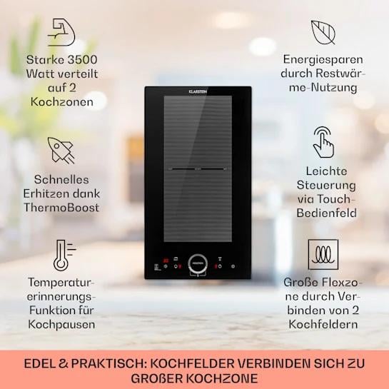 Варильна поверхня індукційна KLARSTEIN Delicatessa Slim Domino 3500 W (10033015) - фото 9