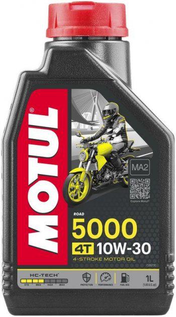 Масло 4Т 10/30 MOTUL 5000 четырехтактное 1 л