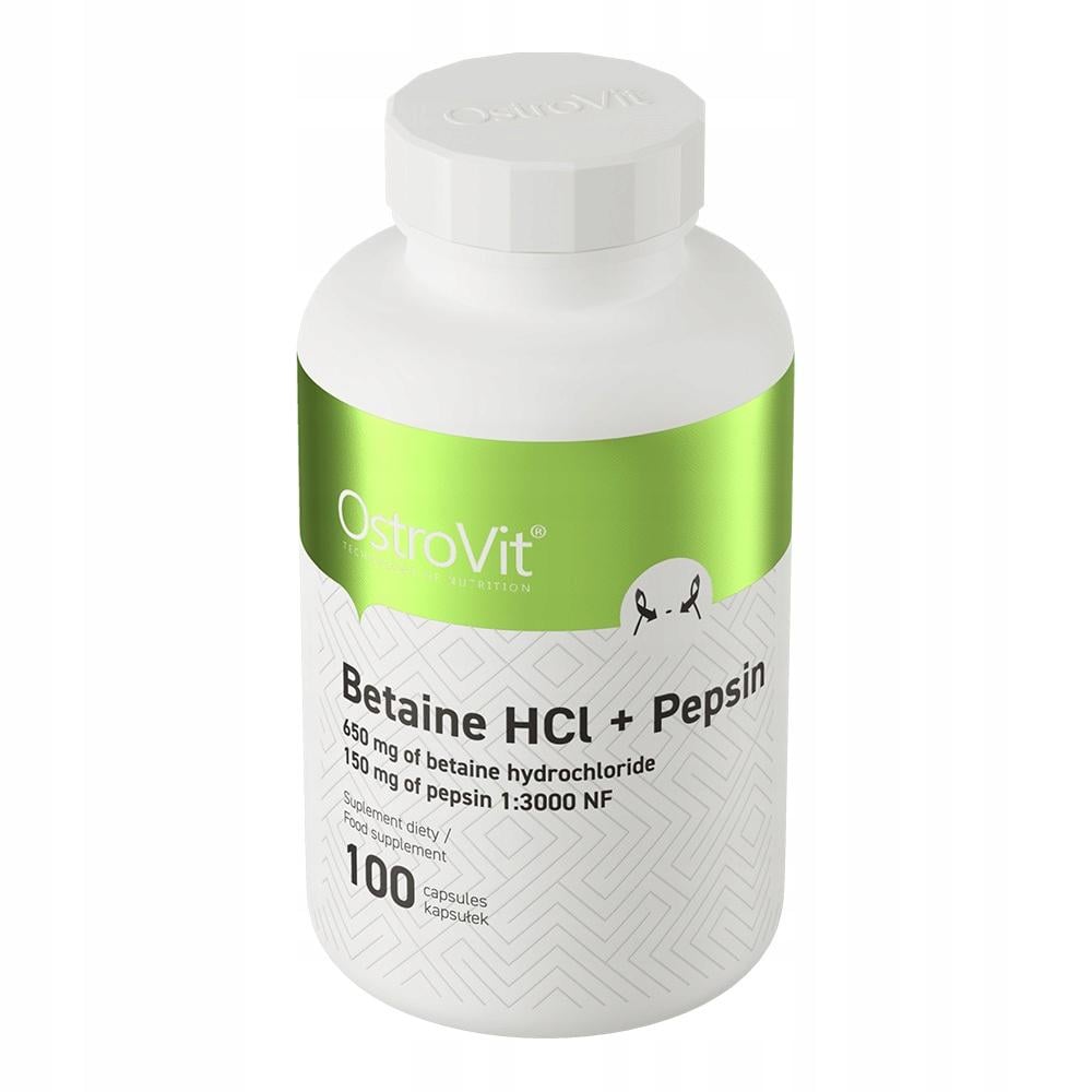 Бетаин с пепсином Ostrovit Betaine HCl Pepsin 100 капс.