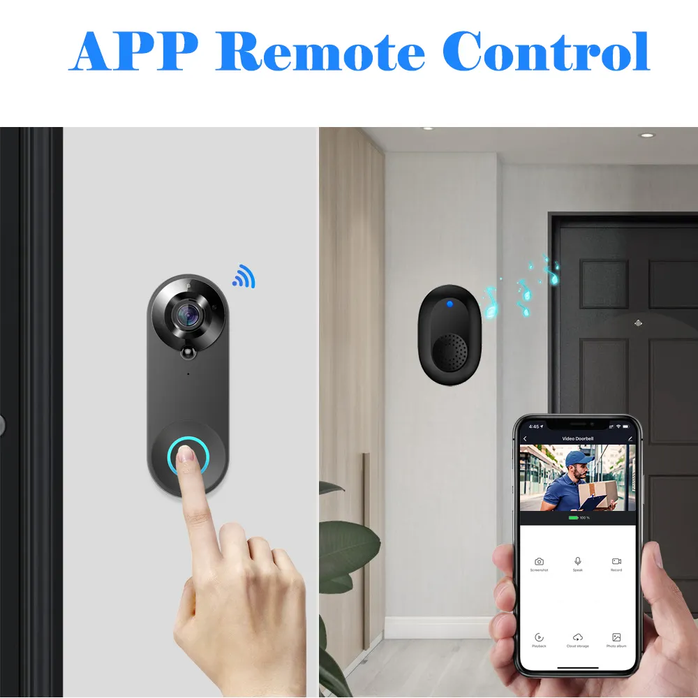 Відеодомофон VHG N8 Tuya Version Video Doorbell Wifi Black - фото 8 Відеодомофон VHG N8 Tuya Version Video Doorbell Wifi Black - фото 8
