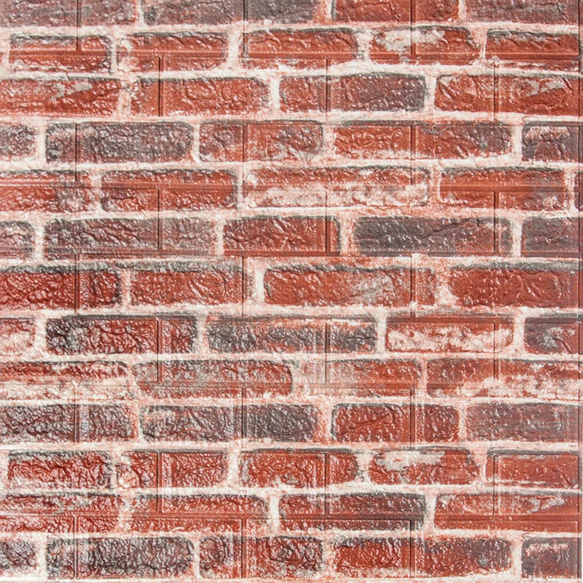 Декоративная 3D панель самоклеющаяся Sticker Wall Кирпич Екатеринославский 700x770x5 мм Красный (043)