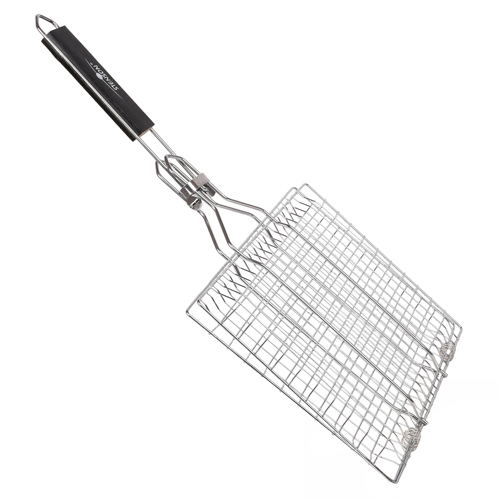 Решетка для гриля Stenson MH-5505 со складывающейся ручкой 51x32x22x2 см (32202263)