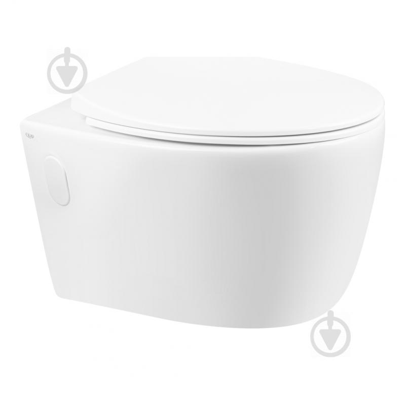 Унітаз Підвісний Qtap Leo Безободковий З Сидінням Slim Soft-Close Qt11331002Erw