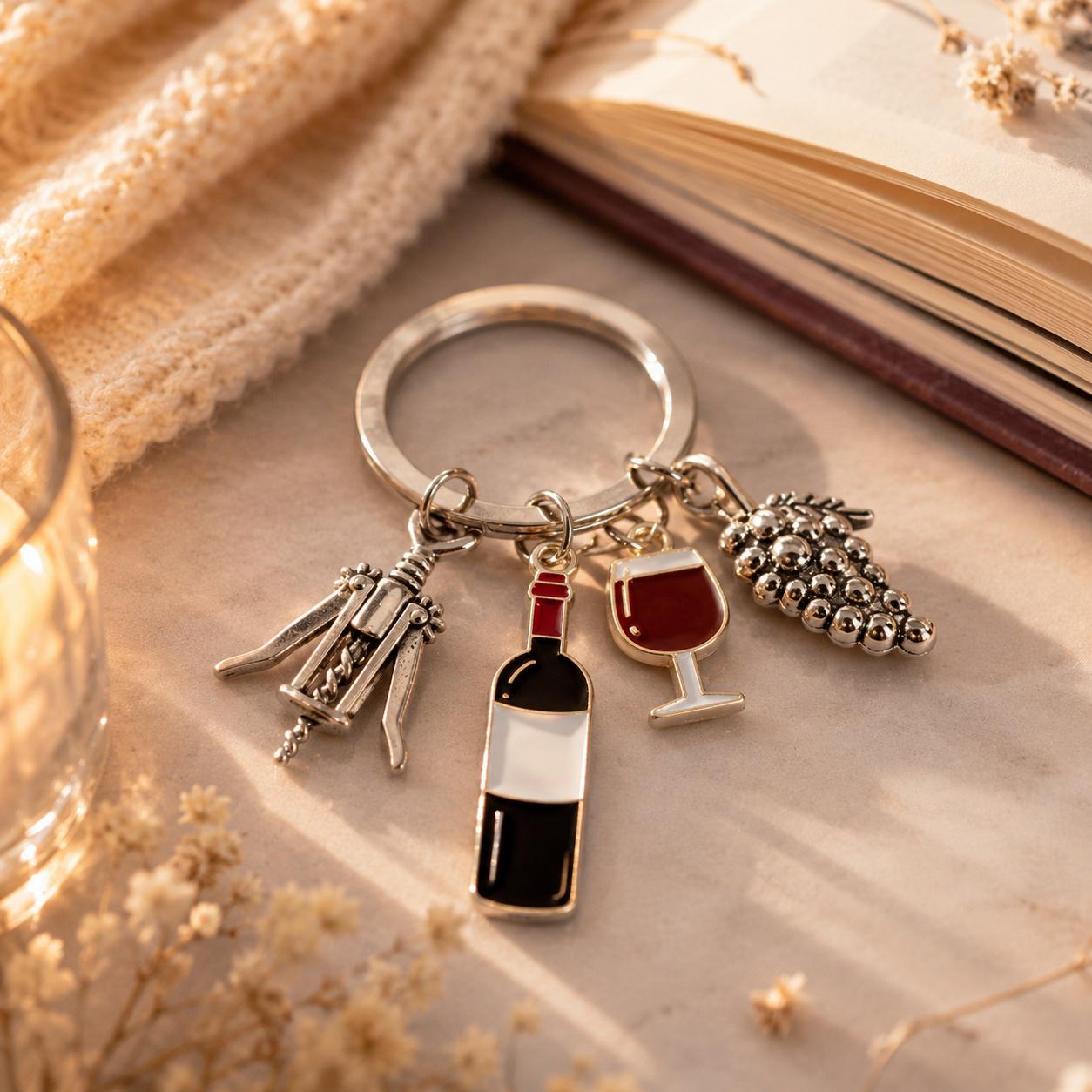Брелок Wine Lover металлический Серебристый (WL-KEYCHAIN-SILVER)