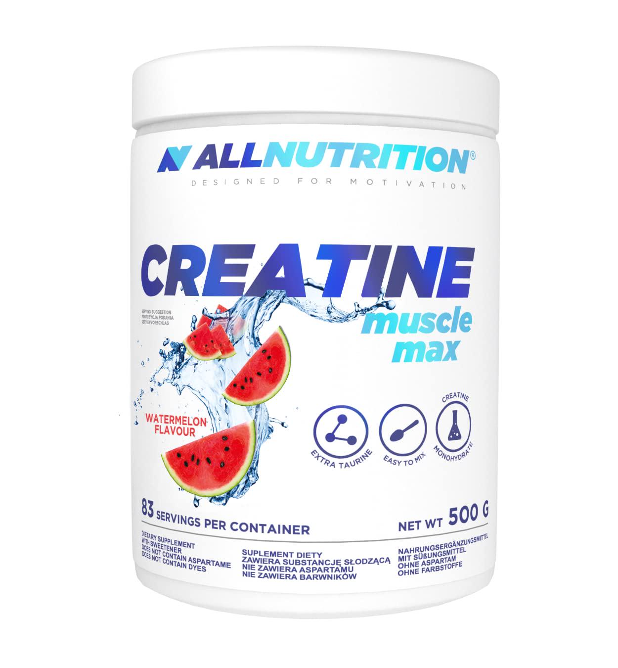 Креатин моногидрат с таурином Creatine Muscle Max Watermelon 500 г