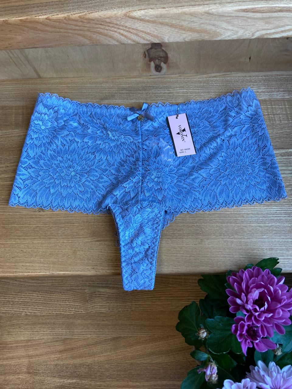 Трусы стринги с высоким кружевным поясом XL (Q8368-11)