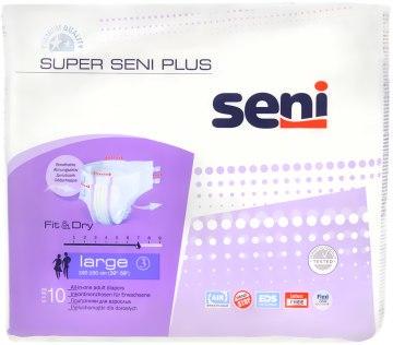 Подгузники для взрослых Super Seni Plus Large 100-150 см 10 шт. 7 кап.