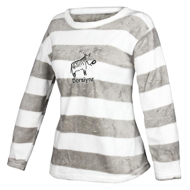 Женская теплая пижама Lesko Zebra Gray XL домашний теплый костюм - фото 2 Женская теплая пижама Lesko Zebra Gray XL домашний теплый костюм - фото 2