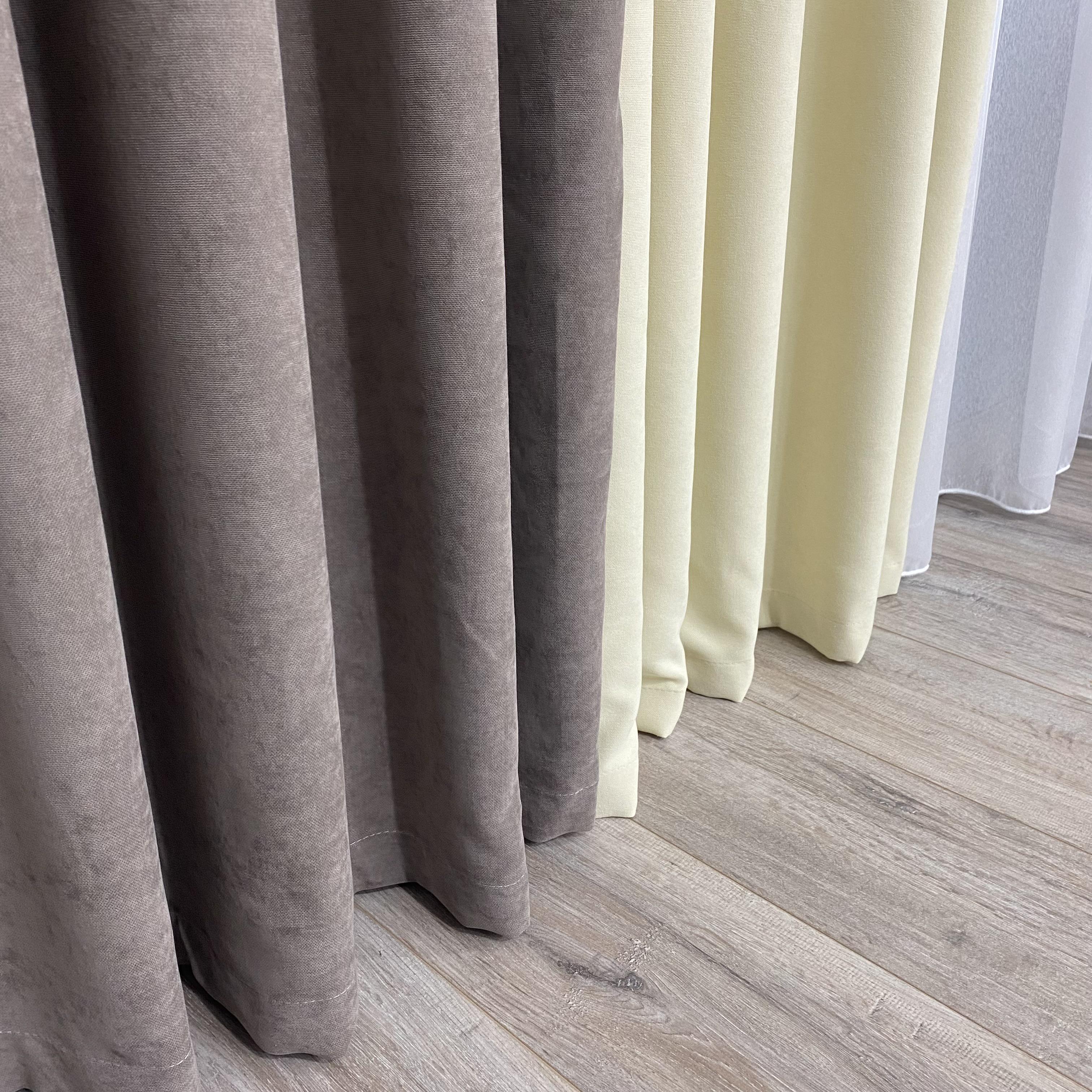 Шторы микровелюр TG Home Дуэт №450 1,50х2,70 м Мокко/Кремовый (450-341/250) - фото 8 Шторы микровелюр TG Home Дуэт №450 1,50х2,70 м Мокко/Кремовый (450-341/250) - фото 8