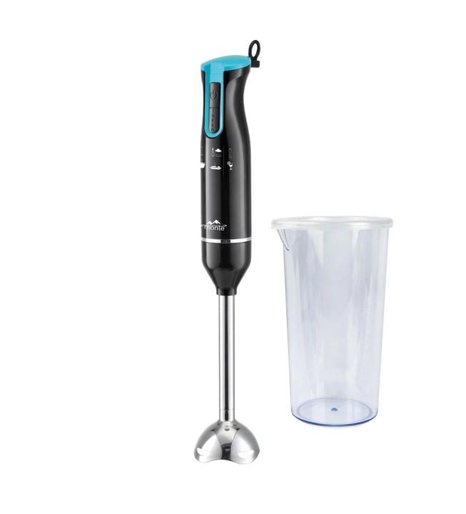 Блендер занурювальний Monte 700 Вт з високою ємністю Чорний/Бірюзовий