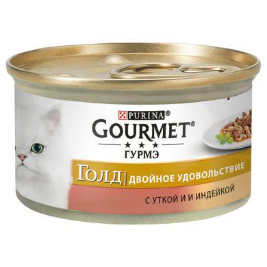 Влажный корм для кошек Gourmet Gold Double Delice Duck&Turkey 85 г Утка и индейка