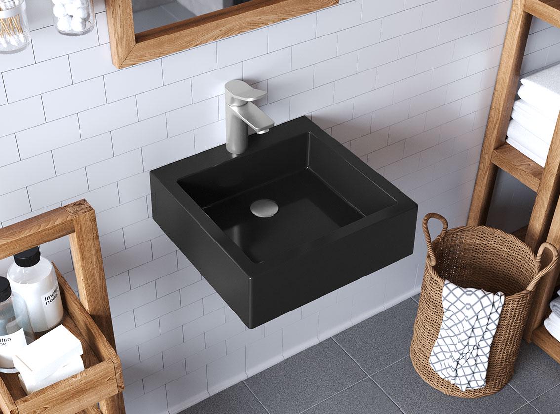 Умывальник подвесной Status Only 40 Black (33823719)