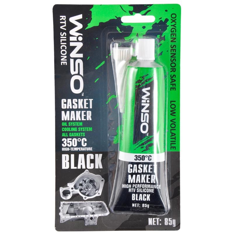 Герметик силіконовий WINSO GASKET MAKER Black +350⁰С високотемпературний 85 г 310300 Чорний (111221)