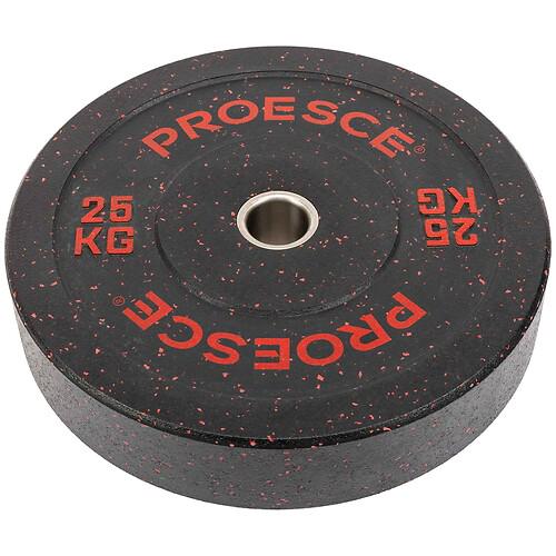 Бамперные диски из структурной резины Record Bumper Plates TA-4782-25 25 кг Черно-красный (TA-4782-25)