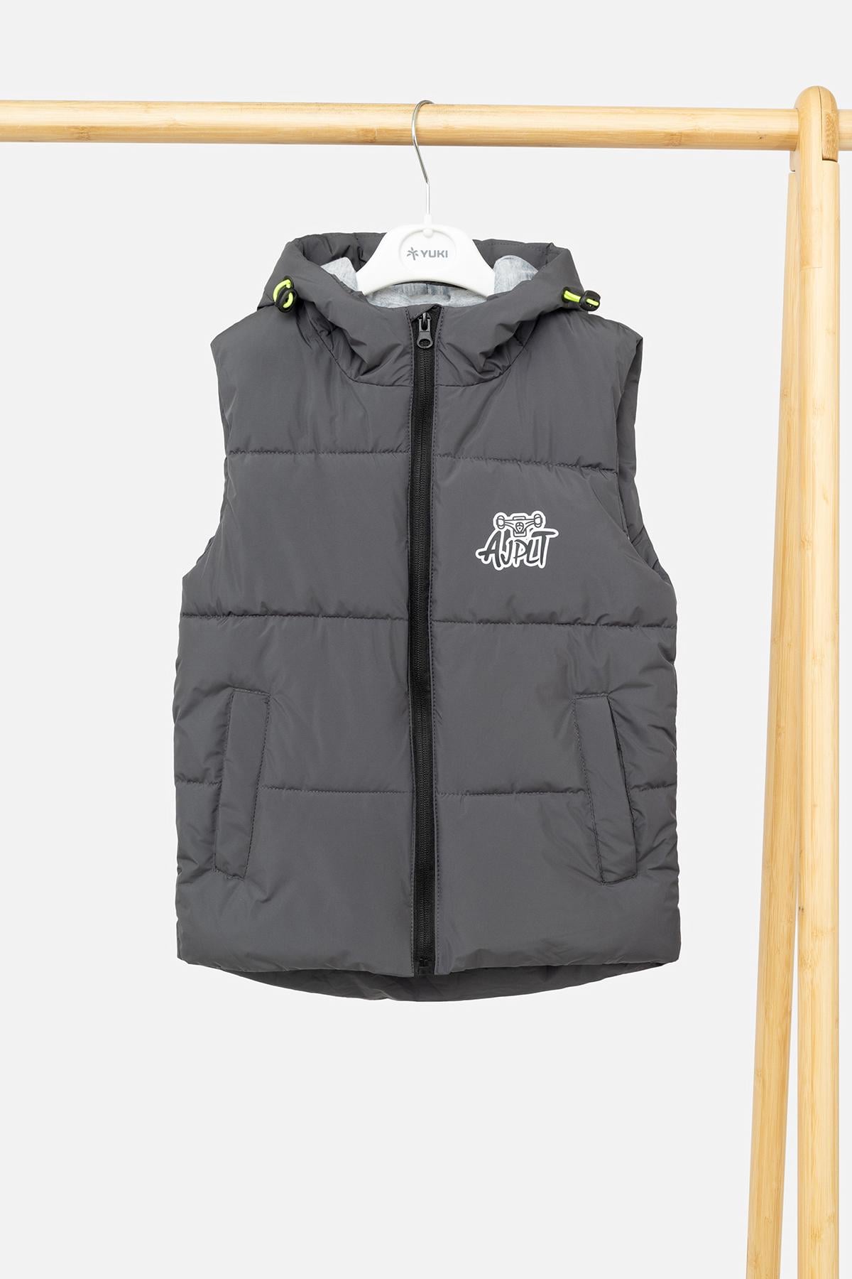 Жилет утепленный для мальчика 104 см Серый (SKT000965713)