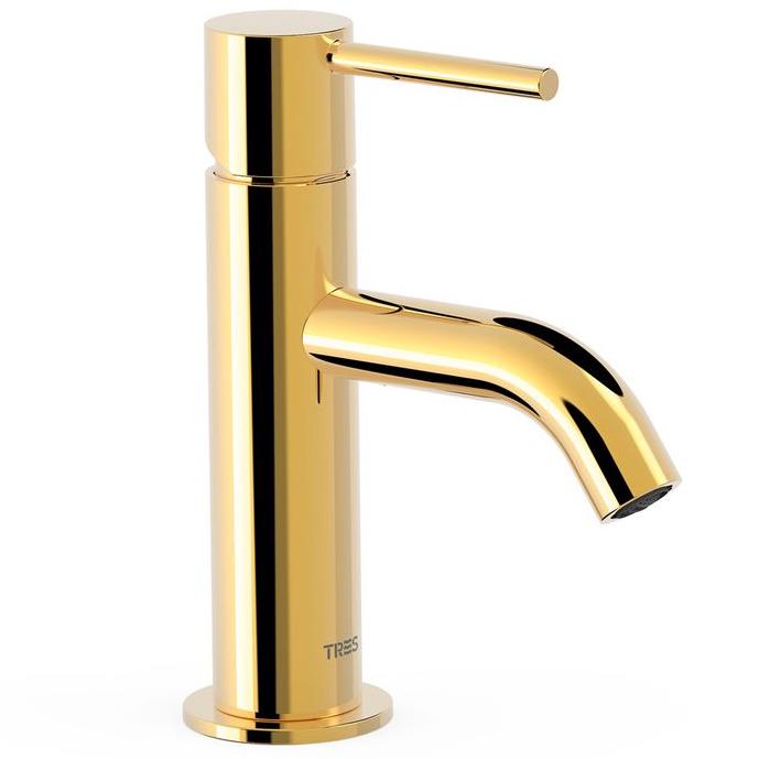 Смеситель для умывальника Tres Study Exclusive 26290301OR однорычажный Золотой (160503)