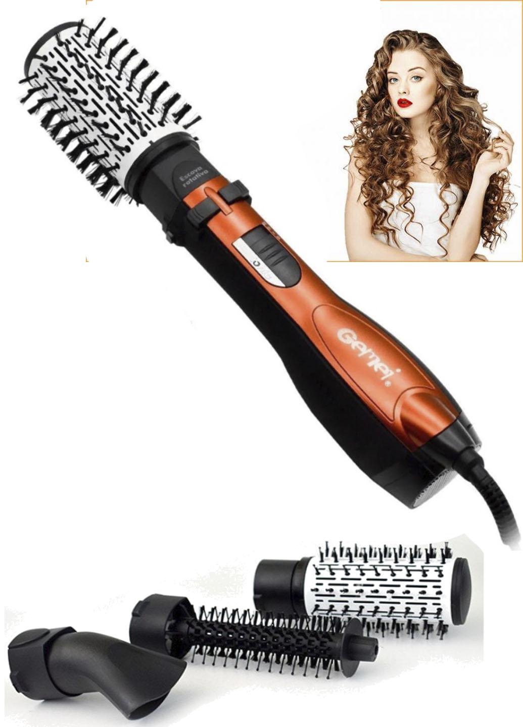 Фен-щітка-стайлер Gemei GM-4828 з 3 насадками Червоний (00239) - фото 5 Фен-щітка-стайлер Gemei GM-4828 з 3 насадками Червоний (00239) - фото 5