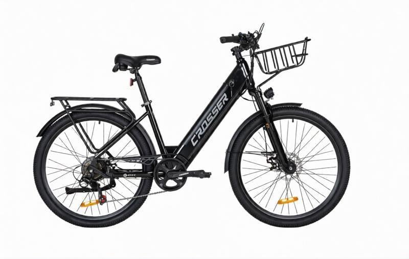 Электровелосипед Crosser E-City 26 500W 36V 10.4Ah Черный