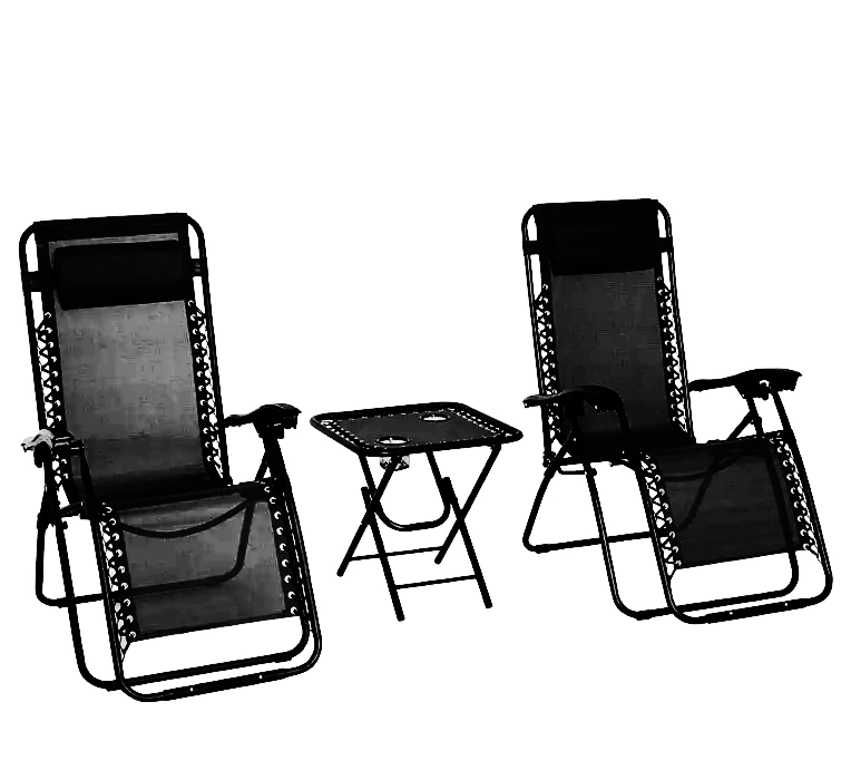 Комплект LEOBRO крісло-шезлонга/столик 178х67х110 см Чорний (LBZGT-F3-BLK) Комплект LEOBRO крісло-шезлонга/столик 178х67х110 см Чорний (LBZGT-F3-BLK)