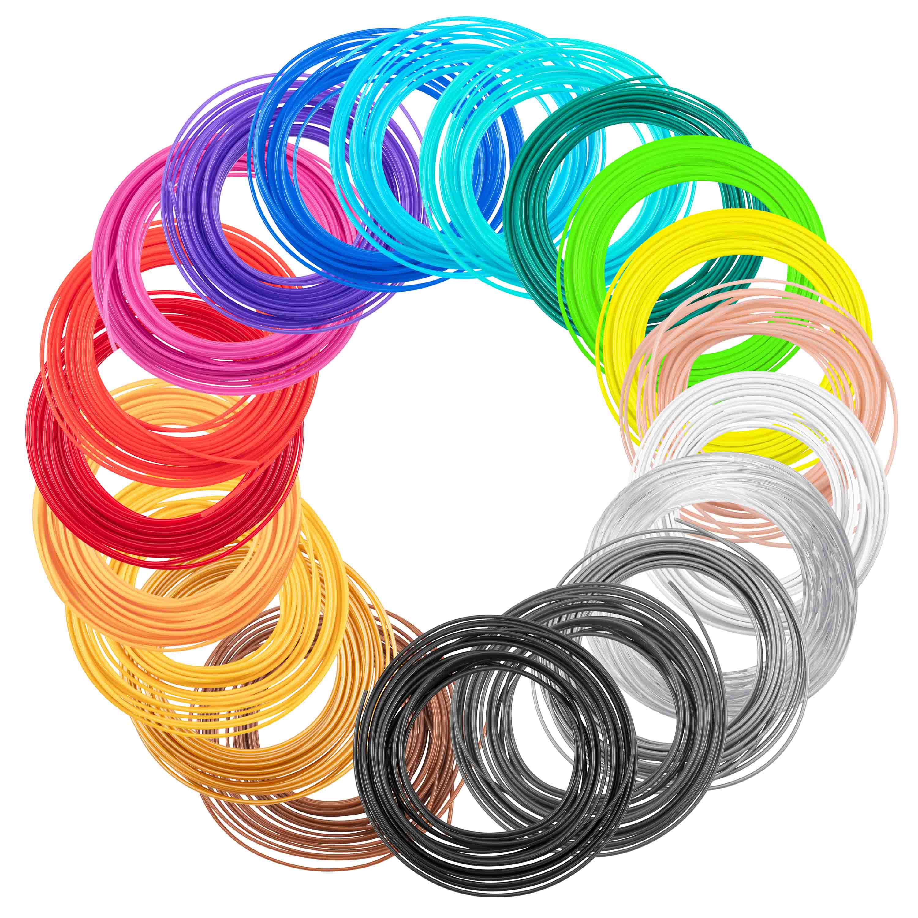 Набір ниток для 3D ручки 2E PLA 1,75мм у наборі 20 шт. Мікс (2E-SL-BH005)