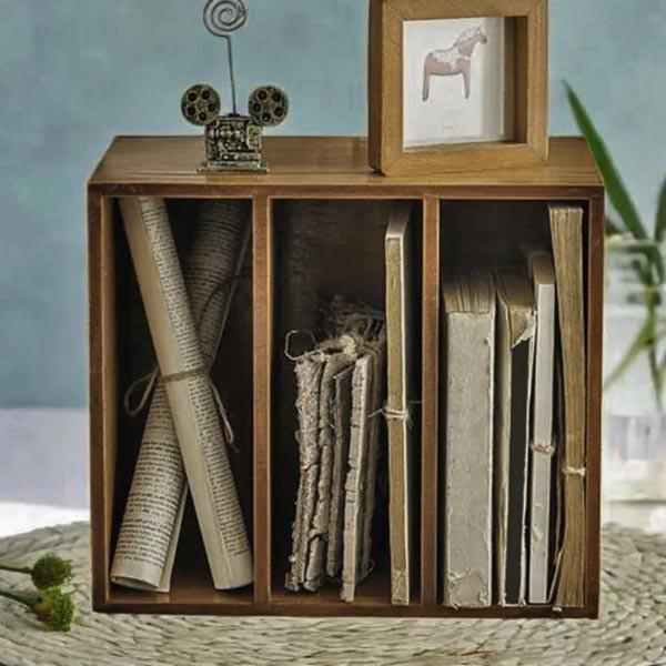 Полка книжная настольная из дерева Алатексия Мускат (КПА-010807)